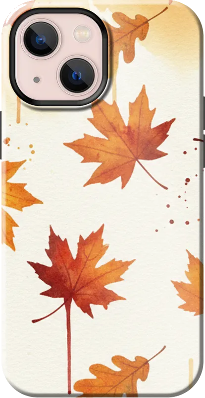 Autumn Leaves case on the iPhone 13 mini