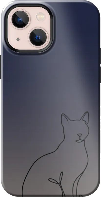 Cat Silhouette case on the iPhone 13 mini