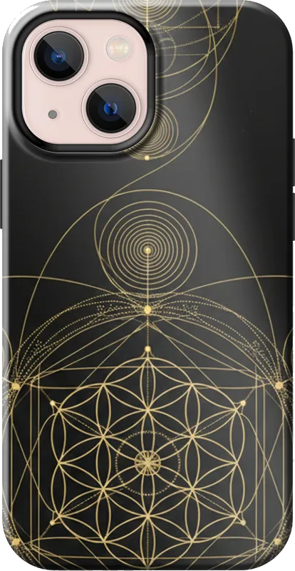 Sacred Geometry case on the iPhone 13 mini