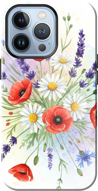 Wildflower Meadow case on the iPhone 13 Pro