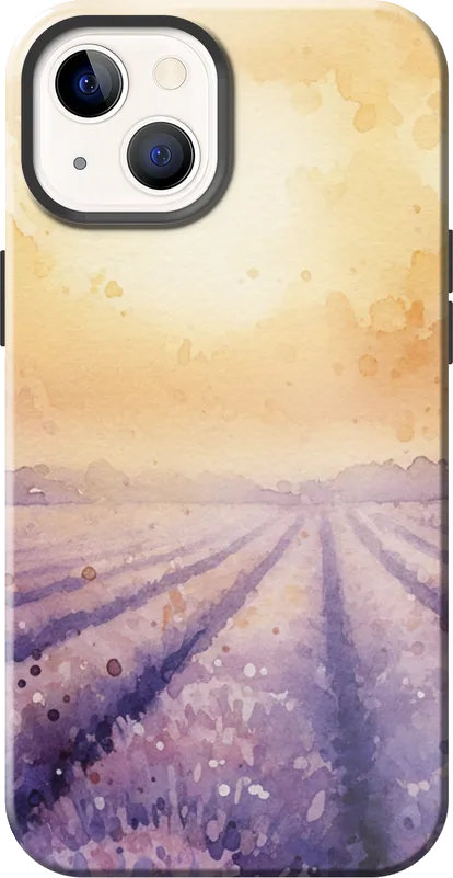 Lavender Fields case on the iPhone 13