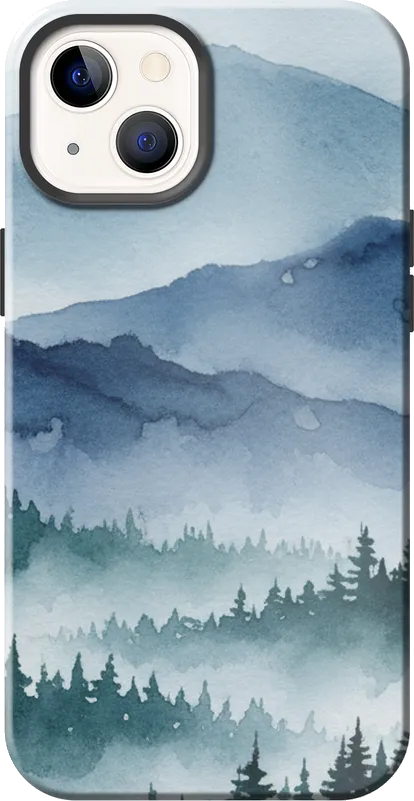 Misty Mountains case on the iPhone 13