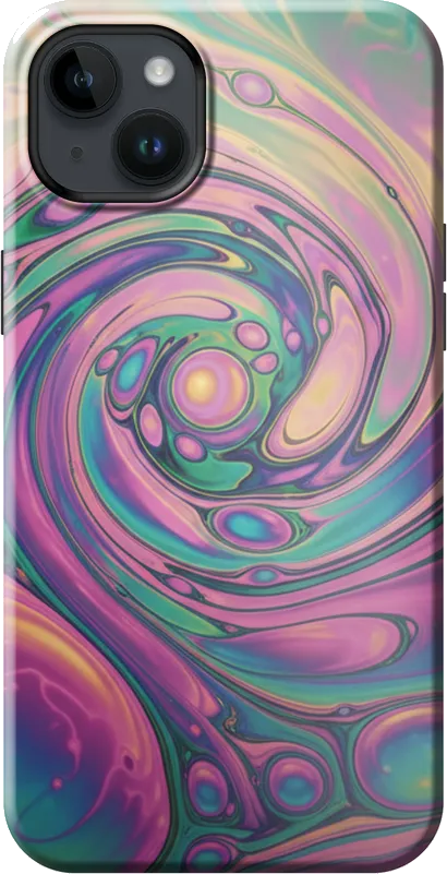 Bubble Iridescence case on the iPhone 14 Plus