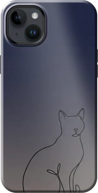 Cat Silhouette case on the iPhone 14 Plus