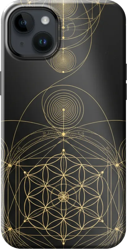 Sacred Geometry case on the iPhone 14 Plus