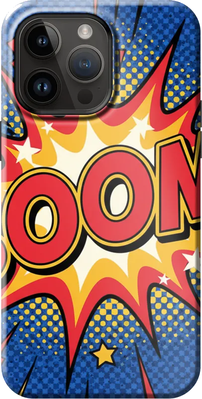 Comic Boom case on the iPhone 14 Pro Max