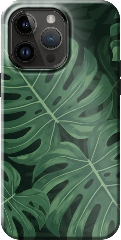 Monstera Leaves case on the iPhone 14 Pro Max