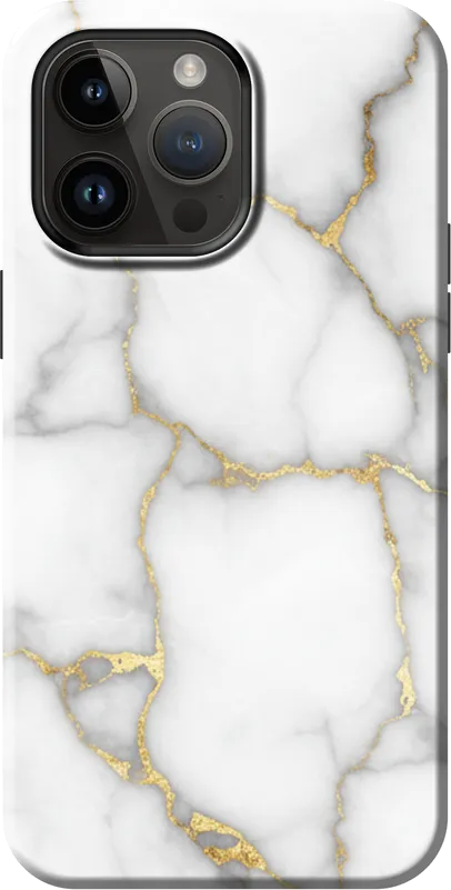 White Marble case on the iPhone 14 Pro Max