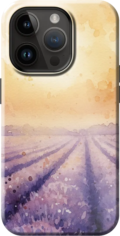 Lavender Fields case on the iPhone 14 Pro