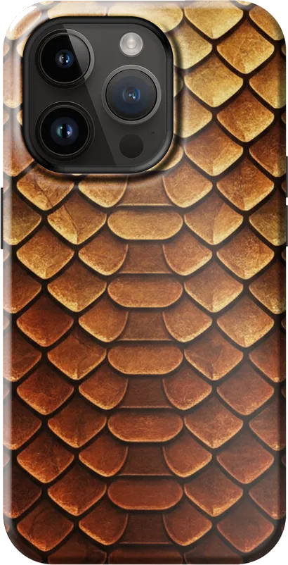 Python Bronze case on the iPhone 14 Pro