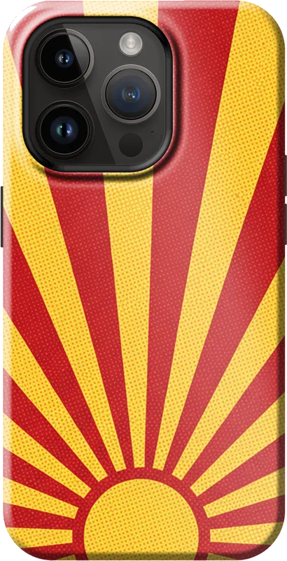 Retro Sunburst case on the iPhone 14 Pro