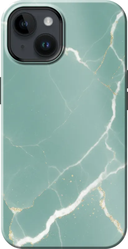 Mint Marble case on the iPhone 14
