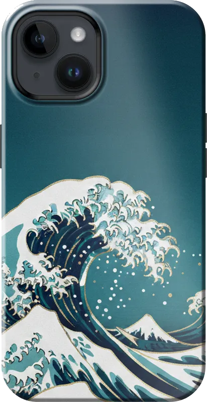 Ocean Waves case on the iPhone 14