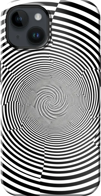 Op Art Illusion case on the iPhone 14