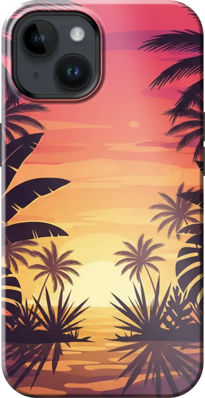 Palm Sunset case on the iPhone 14