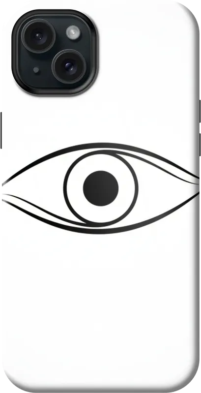 Abstract Eye case on the iPhone 15 Plus
