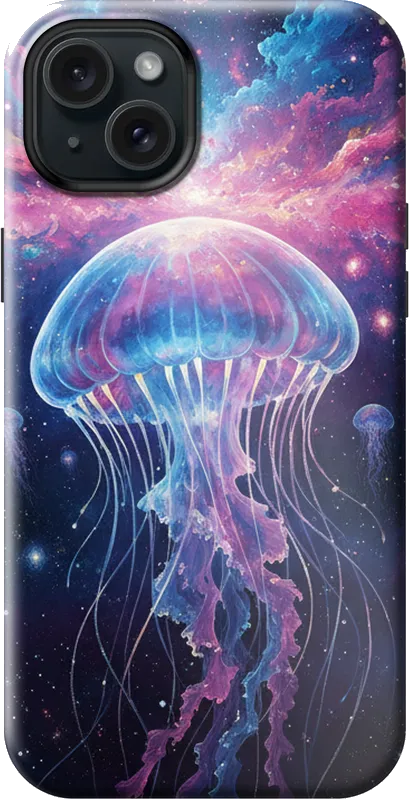 Cosmic Jellyfish case on the iPhone 15 Plus