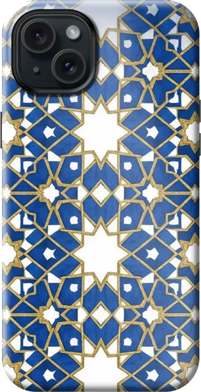 Moroccan Tiles case on the iPhone 15 Plus