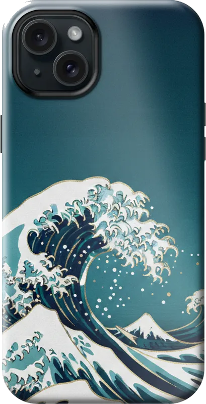Ocean Waves case on the iPhone 15 Plus