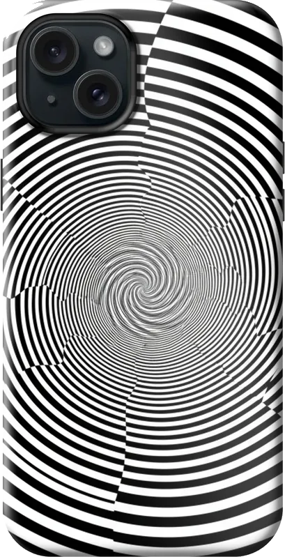 Op Art Illusion case on the iPhone 15 Plus