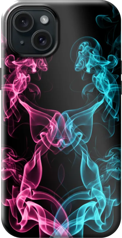 Smoke Trails case on the iPhone 15 Plus