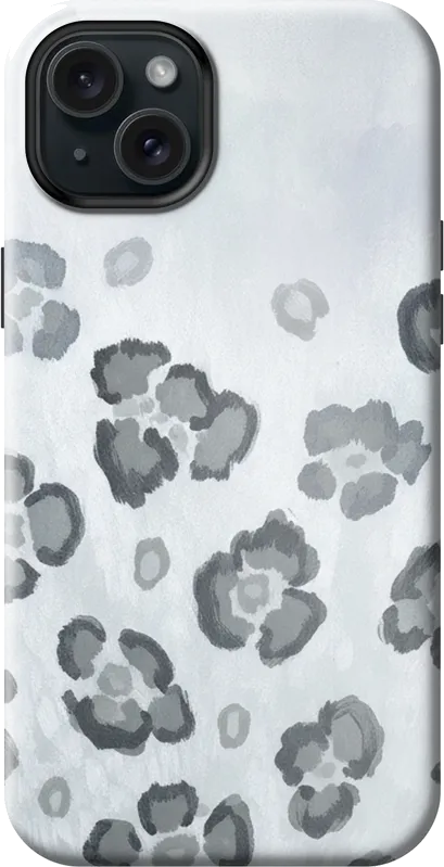 Snow Leopard case on the iPhone 15 Plus