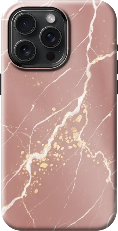 Blush Marble case on the iPhone 15 Pro Max