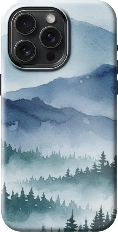 Misty Mountains case on the iPhone 15 Pro Max