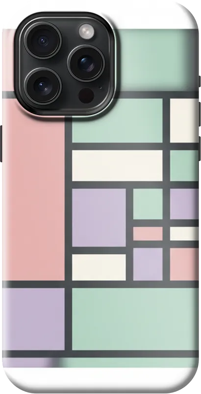 Pastel Blocks case on the iPhone 15 Pro Max