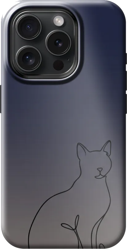 Cat Silhouette case on the iPhone 15 Pro