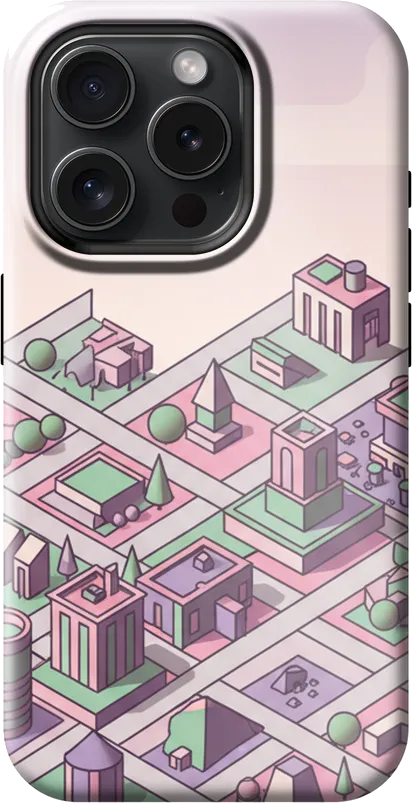 Isometric City case on the iPhone 15 Pro