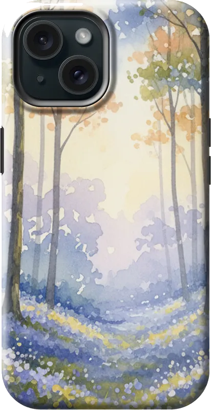 Bluebell Wood case on the iPhone 15
