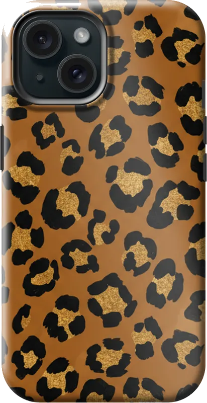 Leopard Luxe case on the iPhone 15