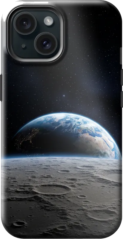 Lunar Surface case on the iPhone 15