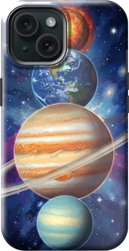 Planet Parade case on the iPhone 15