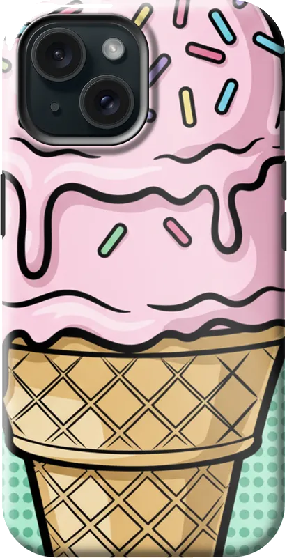 Pop Ice Cream case on the iPhone 15