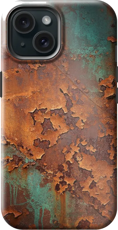 Rust Texture case on the iPhone 15