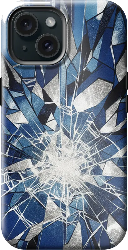 Shattered Glass case on the iPhone 15