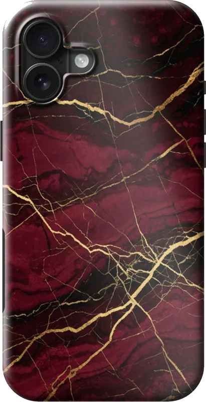 Blood Marble case on the iPhone 16 Plus