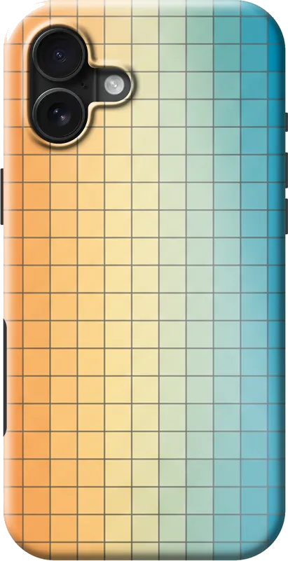 Gradient Blocks case on the iPhone 16 Plus