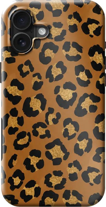 Leopard Luxe case on the iPhone 16 Plus