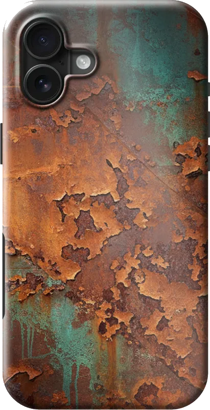 Rust Texture case on the iPhone 16 Plus