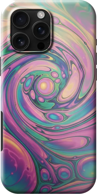Bubble Iridescence case on the iPhone 16 Pro Max