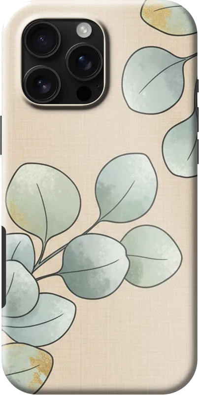 Eucalyptus Branch case on the iPhone 16 Pro Max