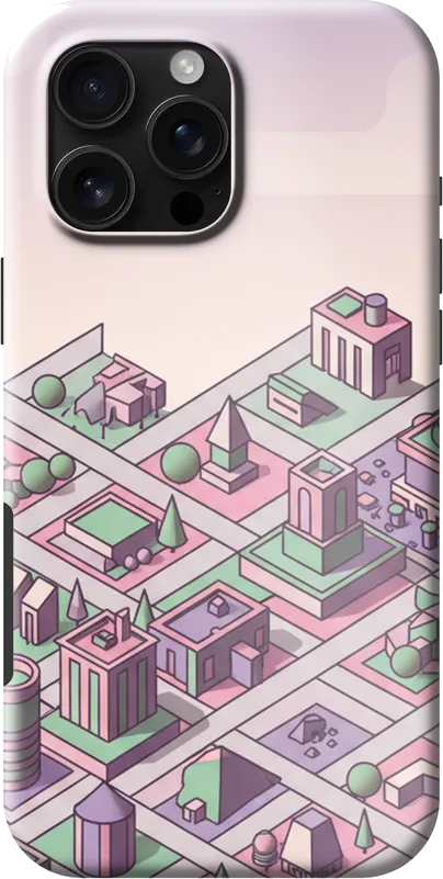 Isometric City case on the iPhone 16 Pro Max