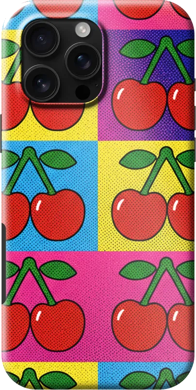 Pop Cherries case on the iPhone 16 Pro Max