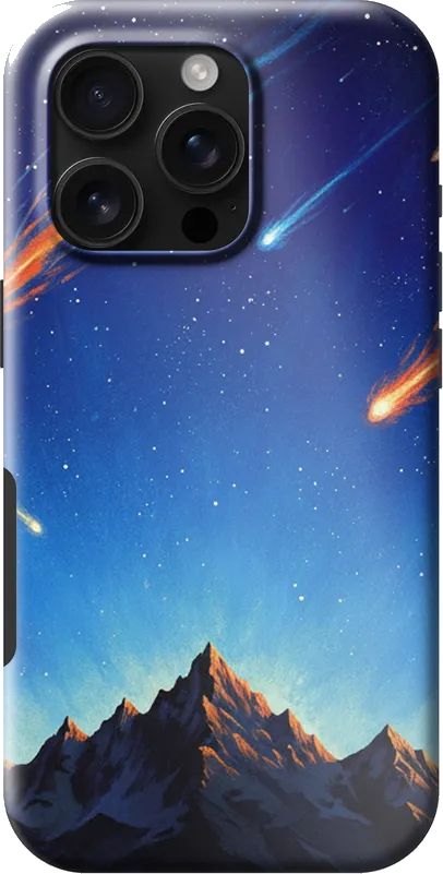 Meteor Shower case on the iPhone 16 Pro