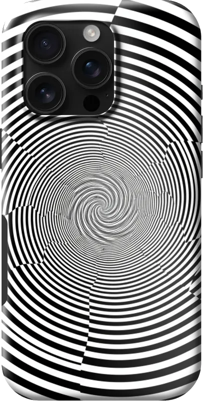 Op Art Illusion case on the iPhone 16 Pro