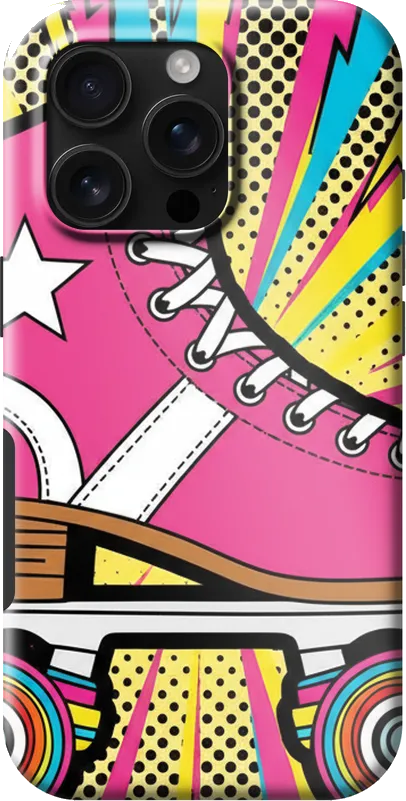 Roller Skate case on the iPhone 16 Pro
