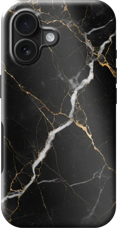 Black Marble case on the iPhone 16